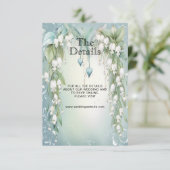 Carte D'accompagnement Aquarelle Lily de la Vallée Détails (Debout devant)