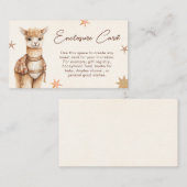 Carte D'accompagnement Aquarelle Llama Boho Baby shower beige (Devant / Derrière)