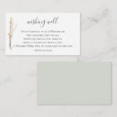 Carte D'accompagnement Aquarelle Lunaria Mariage Weu bien (Devant / Derrière)