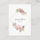 Carte D'accompagnement Aquarelle Lush Blush rose Mariage Floral (Dos)