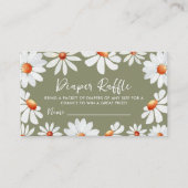 Carte D'accompagnement Aquarelle marguerites Raffle (Devant)