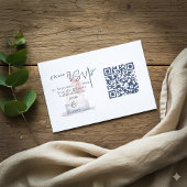 Carte D'accompagnement Aquarelle mariage de gâteau Illustration QR Code