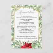 Carte D'accompagnement Aquarelle Mariage de Noël Hébergements (Devant)