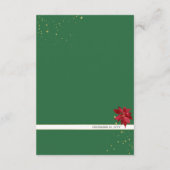 Carte D'accompagnement Aquarelle Mariage de Noël Hébergements (Dos)