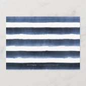 Carte D'accompagnement Aquarelle marine rayures hébergement nautique (Dos)