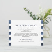 Carte D'accompagnement Aquarelle marine rayures hébergement nautique (Debout devant)