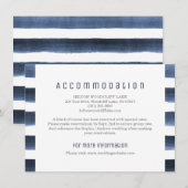 Carte D'accompagnement Aquarelle marine rayures hébergement nautique (Devant / Derrière)