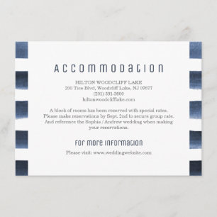 Carte D'accompagnement Aquarelle marine rayures hébergement nautique