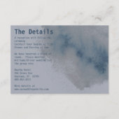 Carte D'accompagnement Aquarelle moderne Abstraite ardoise bleu gris (Devant)