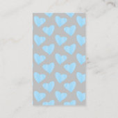 Carte D'accompagnement Aquarelle moderne Blue Heart Baby shower garçon (Dos)