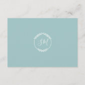 Carte D'accompagnement Aquarelle moderne Colorful Leaf Réception de maria (Dos)