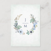 Carte D'accompagnement Aquarelle Moderne Floral Anéone Détails du Mariage (Dos)