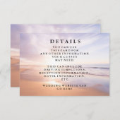 Carte D'accompagnement Aquarelle moderne Informations sur le Mariage sola (Devant / Derrière)