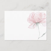 Carte D'accompagnement Aquarelle moderne rose Floral Détails Mariage (Dos)
