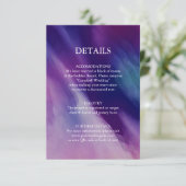 Carte D'accompagnement Aquarelle moderne violet bleu marine Détails du Ma (Debout devant)