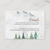 Carte D'accompagnement Aquarelle Montagnes Rustiques & Forêt (Devant)