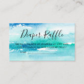 Carte D'accompagnement Aquarelle Ocean Baby shower Déchets Raffle (Devant)
