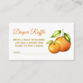 Carte D'accompagnement Aquarelle Oranges Baby shower Déchets Raffin (Devant)