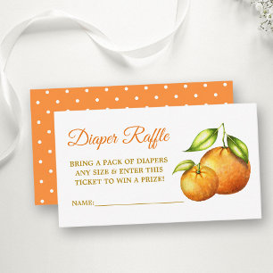 Carte D'accompagnement Aquarelle Oranges Baby shower Points Dépouille Raf