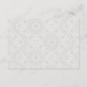 Carte D'accompagnement Aquarelle Ornée Classique Peacock Réception de mar (Dos)