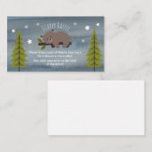 Carte D'accompagnement Aquarelle Ours Sommeil Étoiles Bébé Déchets Raffle (Devant / Derrière)