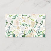 Carte D'accompagnement Aquarelle Pale Peonies avec Feuilles Parties scint (Dos)