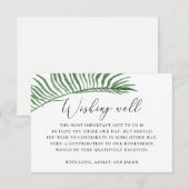 Carte D'accompagnement Aquarelle palme tropicale mariage souhaitant bien (Devant / Derrière)