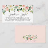 Carte D'accompagnement Aquarelle Peach Rose Floral Garland Demande de rés (Devant / Derrière)