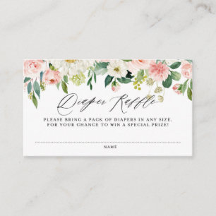 Carte D'accompagnement Aquarelle Peach Rose Floral Garland Raffin
