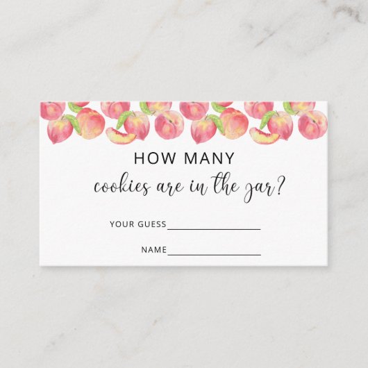 Carte D'accompagnement Aquarelle pêche combien de biscuits sont dans le p (Devant)
