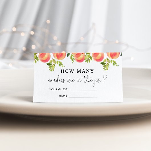 Carte D'accompagnement Aquarelle pêche devinez combien de bonbons dans le