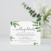 Carte D'accompagnement Aquarelle Peint à la main Mariage de verdure (Debout devant)