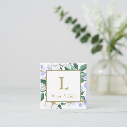 Carte D'accompagnement Aquarelle personnalisée Appels floraux ou (Debout devant)