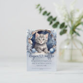 Carte D'accompagnement Aquarelle petit chaton billet de tombola (Debout devant)