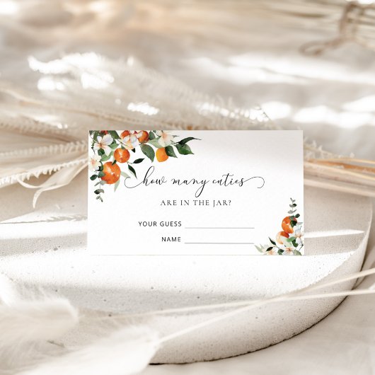 Carte D'accompagnement Aquarelle petite cutie deviner combien de cuites