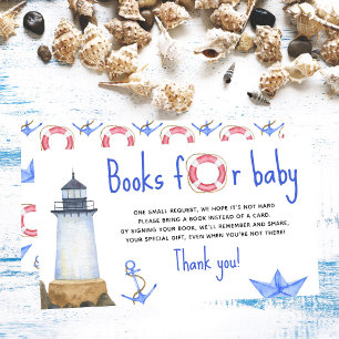 Carte D'accompagnement Aquarelle phare - livres pour bébé