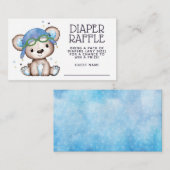 Carte D'accompagnement Aquarelle Pilote Teddy Bear Diaper Raffin (Devant / Derrière)