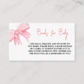 Carte D'accompagnement Aquarelle Pink bow Baby shower Demande de réservat (Devant)