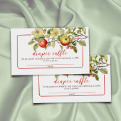 Carte D'accompagnement Aquarelle Pomme de Notre Oeil Chute Feuilleté Raff