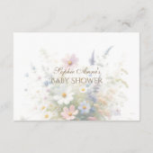 Carte D'accompagnement Aquarelle Pouf OEufs Fleurs sauvages Déchets Raffi (Dos)