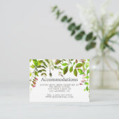 Carte D'accompagnement Aquarelle Ressort Foliage Mariage Hébergements (Debout devant)