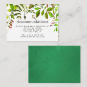Carte D'accompagnement Aquarelle Ressort Foliage Mariage Hébergements (Devant / Derrière)