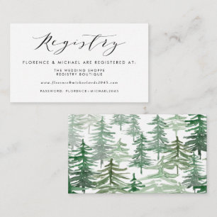 Carte D'accompagnement Aquarelle romantique Registre des Mariages de bois
