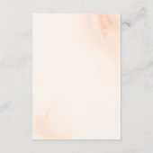 Carte D'accompagnement Aquarelle romantique rose pâle Détails du Mariage (Dos)