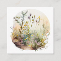 aquarelle ronde art de réensauvagement et de déshe