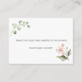 Carte D'accompagnement Aquarelle rose abricot roses Déchets Raffle (Dos)