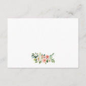Carte D'accompagnement Aquarelle rose Blush Floral Mariage or (Dos)