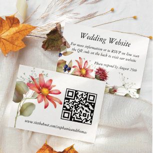 Carte D'accompagnement Aquarelle rose Fleur sauvage