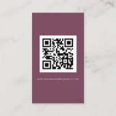 Carte D'accompagnement Aquarelle rose fleurs QR Code Mariage RSVP (Dos)