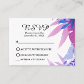 Carte D'accompagnement Aquarelle rose florale moderne RSVP Tropical (Devant)